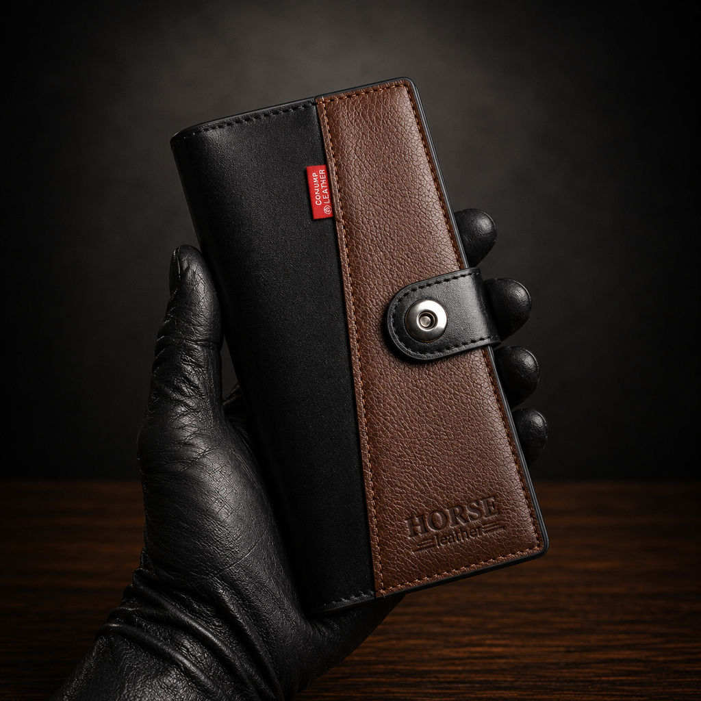 WAGLOK Leather Long Wallet for Men & Women