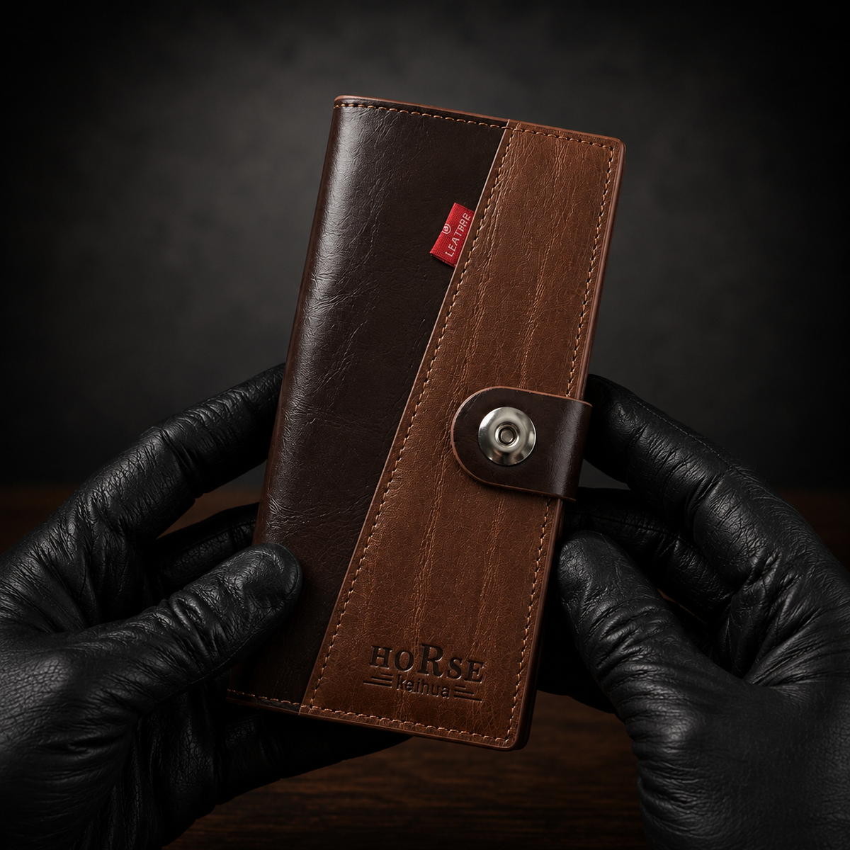 WAGLOK Leather Long Wallet for Men & Women
