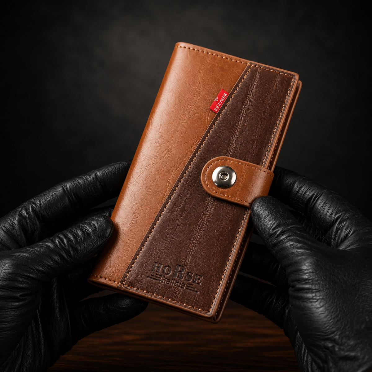 WAGLOK Leather Long Wallet for Men & Women