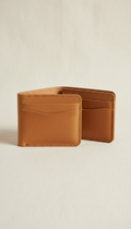Camel Tan Leather Cardholder Wallet