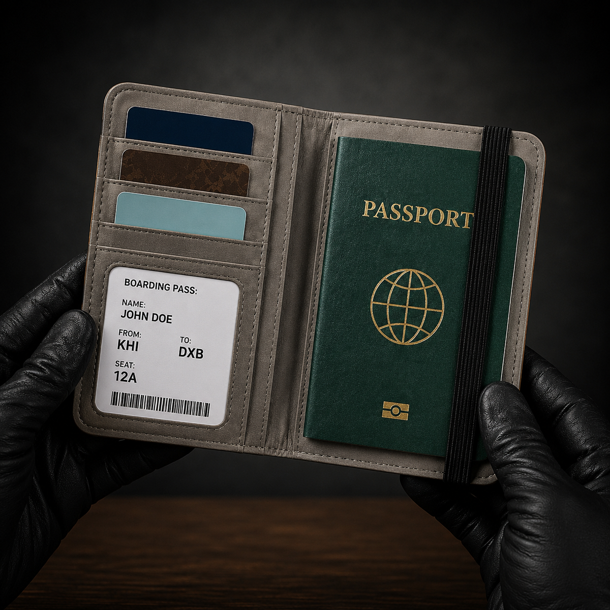 Protected by RFID Premium Leather Passport Holder & Travel Wallet
