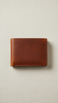 Slim Leather Wallet in Burnished Ochre