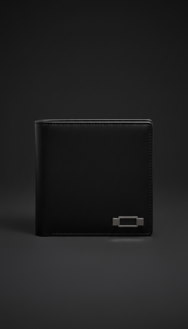 Matte Black Slim Bifold Wallet