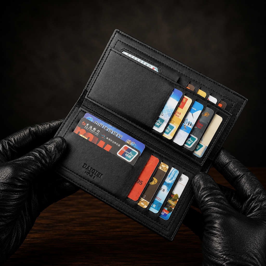 WAGLOK Leather Long Wallet for Men & Women